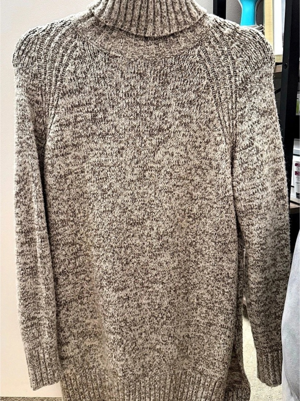 Brown & Cream Turtleneck Sweater Like New